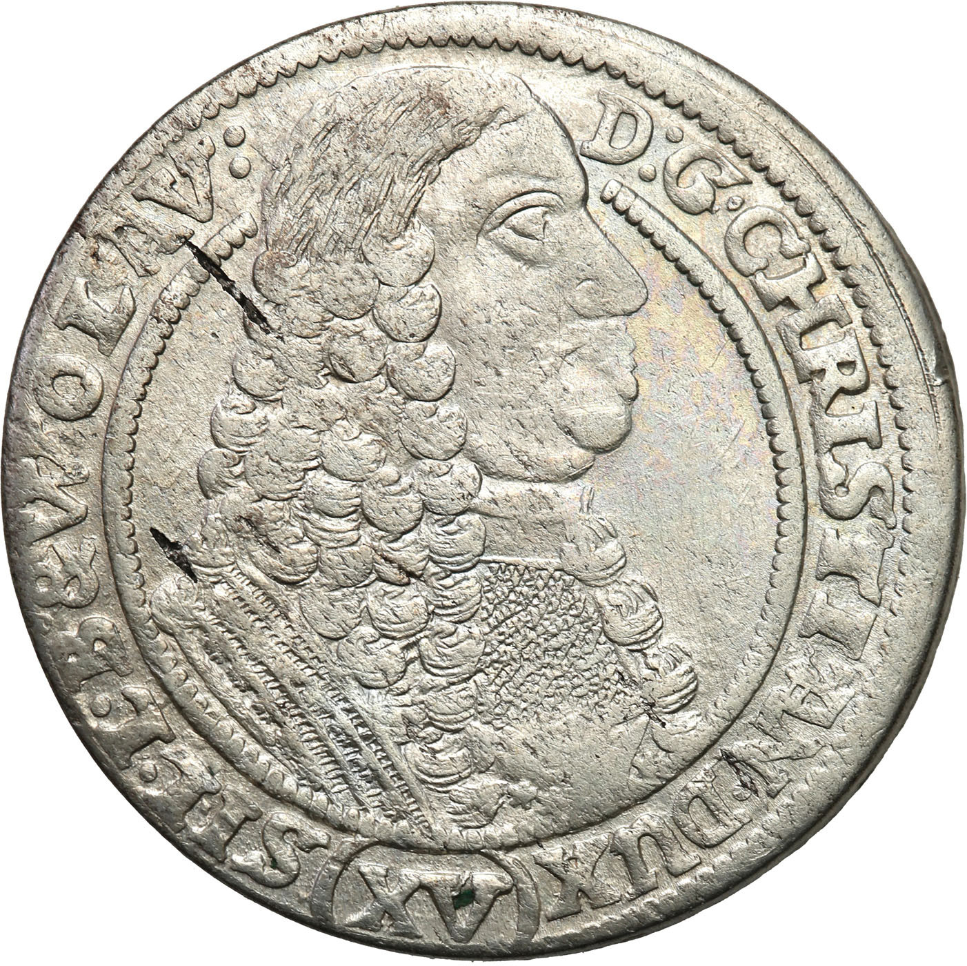 Śląsk, księstwo legnicko-brzesko-wołowskie. Krystian Wołowski. 15 krajcarów 1664, Brzeg